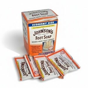 Johnsons Foot Soap Economy Size 4 Packets Soothing Foot Soak Aching Feet NEW